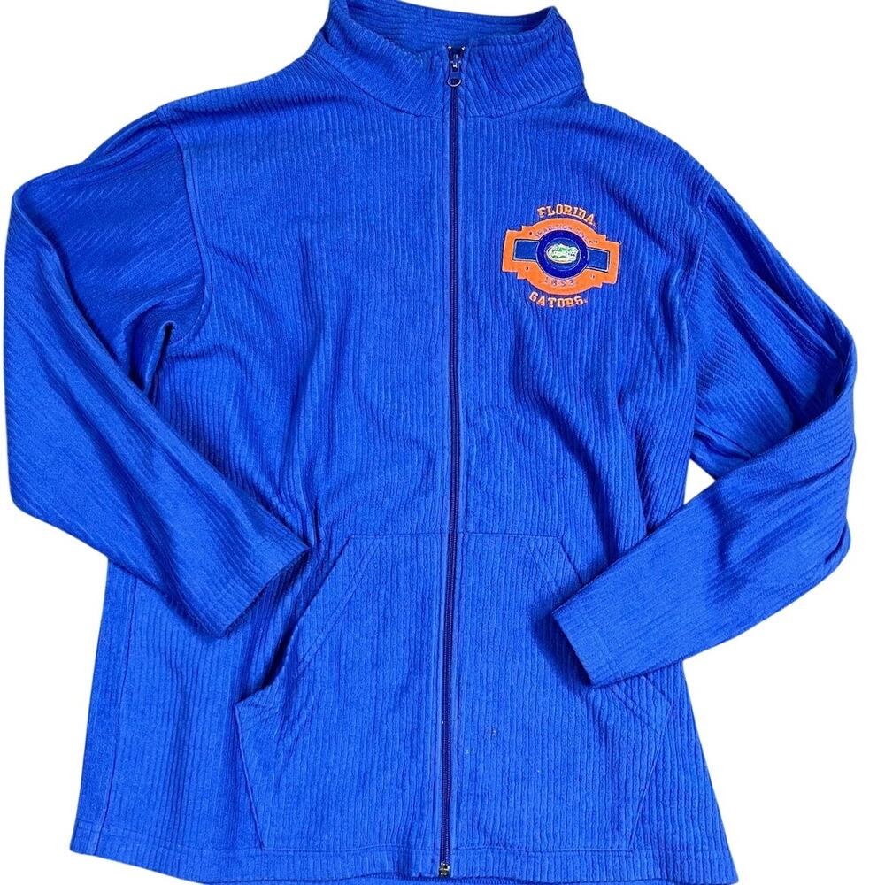 Mens Sweat Shirt Golden Grove Blue Florida Gators Full Zip Size XL Exc